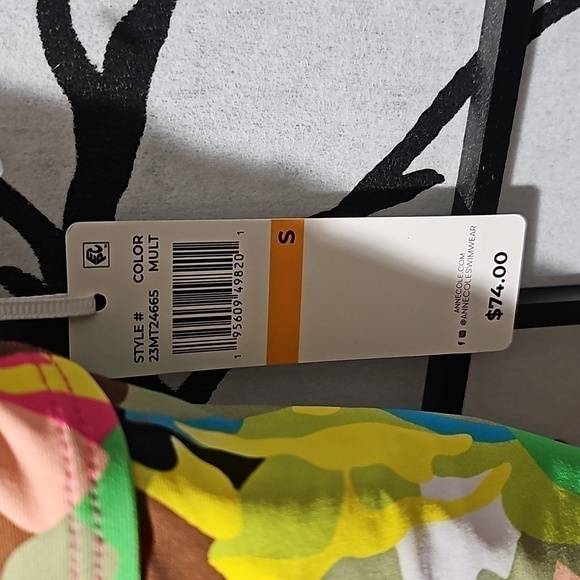 Anne Cole‎ Colorful Floral Swim Top Size Small NWT - Picture 5 of 7